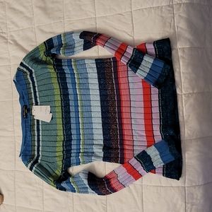 Brooks Brothers shimmer striped sweater